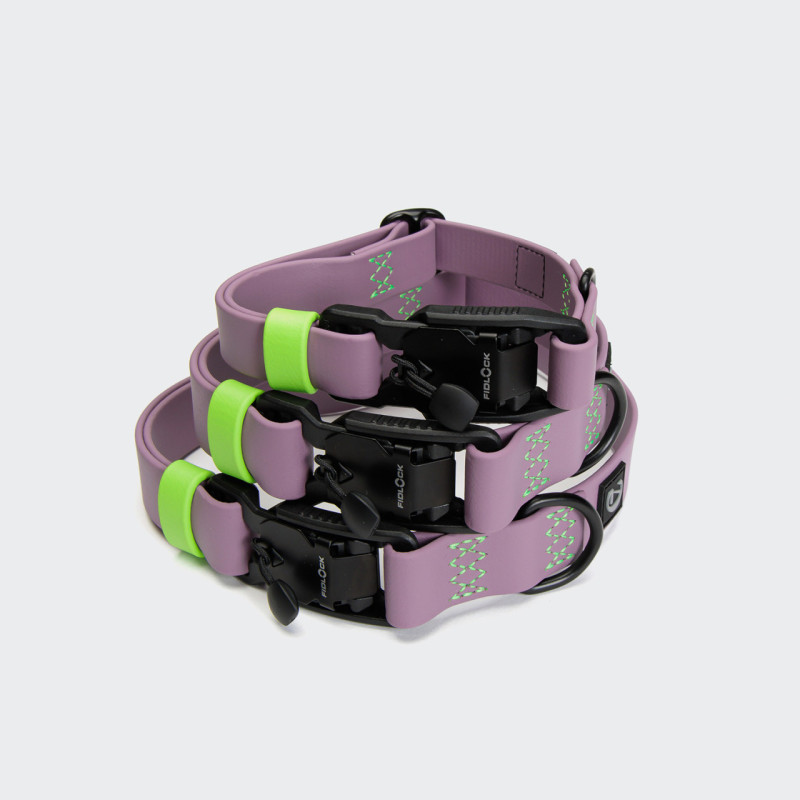 Obroża Cloud7 BioThane Ipanema Lilac — rozmiary S/M/L