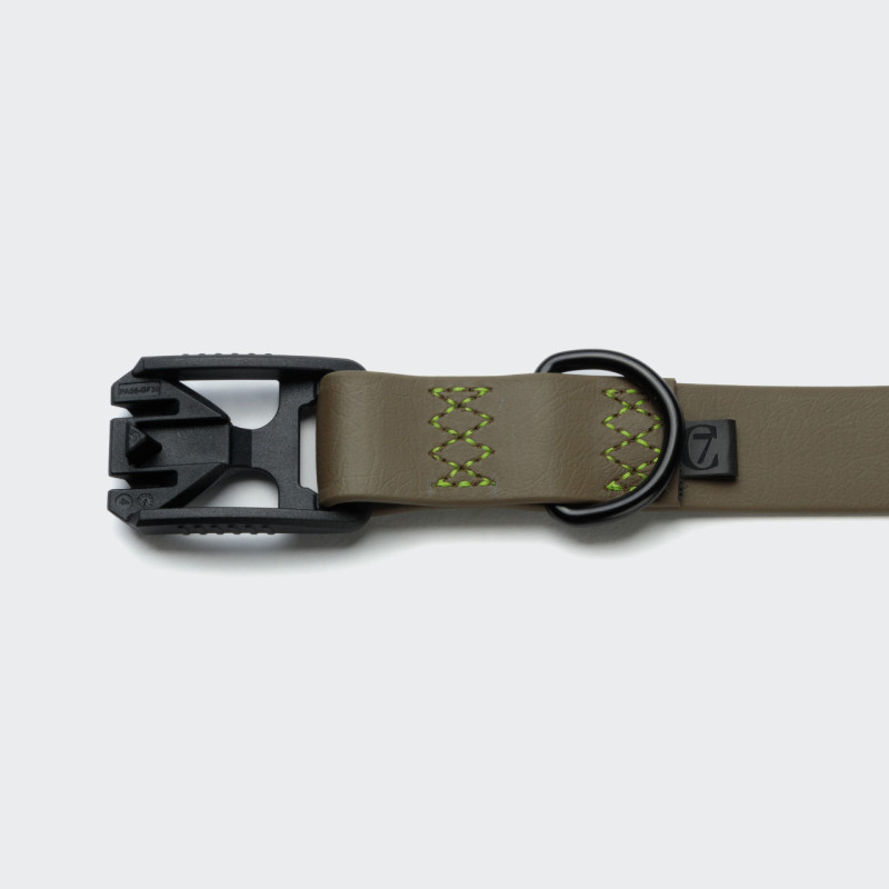 Obroża Cloud7 BioThane Ipanema Olive-Neongreen — detal 2