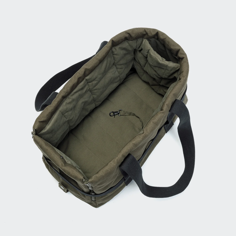 Torba dla psa Cloud7 Turin Canvas Olive — transporter i torba 2w1 | ventisei&Co.