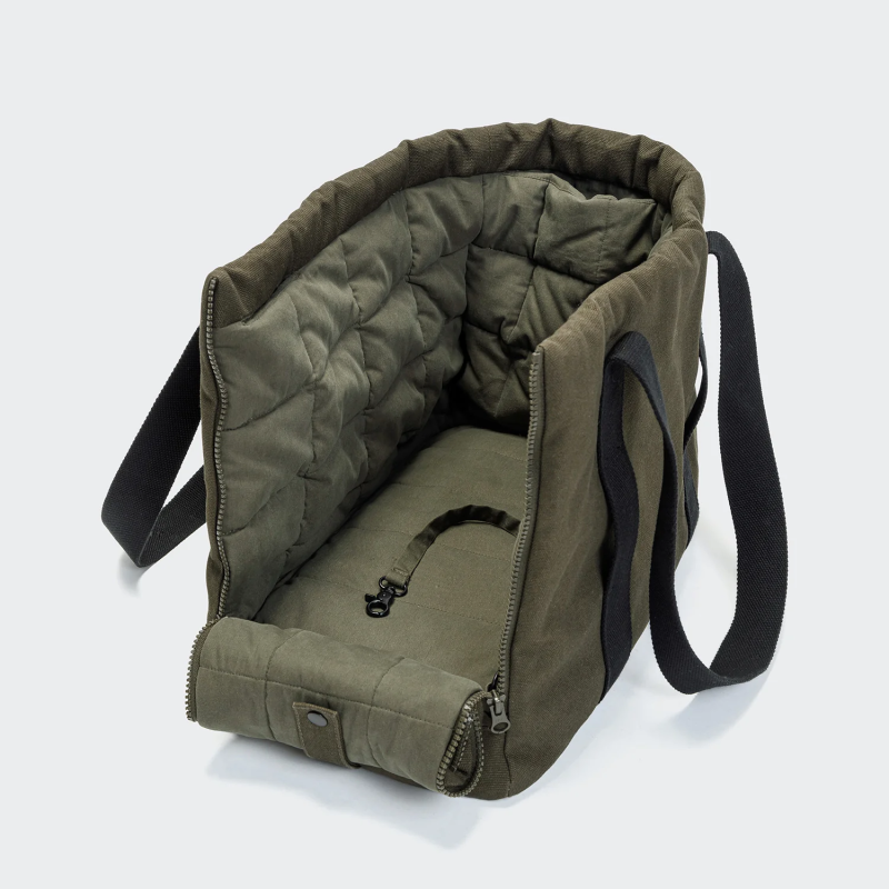 Torba dla psa Cloud7 Turin Canvas Olive — transporter i torba 2w1 | ventisei&Co.