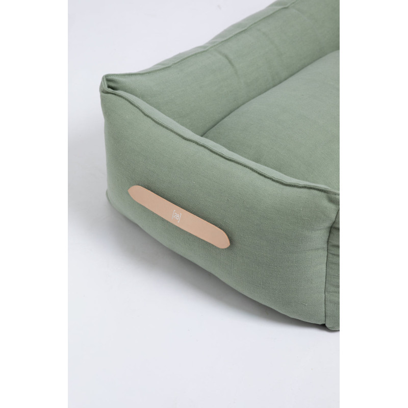 2.8 Edward Legowisko Pure Linen Dusty Green 2.8 Design for Dogs | ventisei&Co.