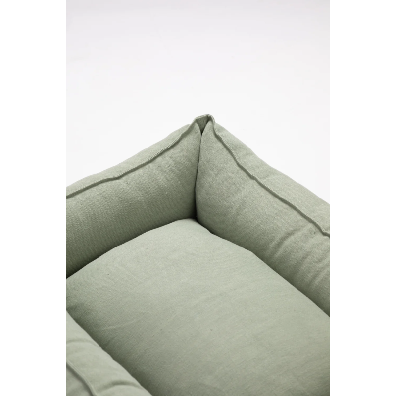 2.8 Edward Legowisko Pure Linen Dusty Green 2.8 Design for Dogs | ventisei&Co.