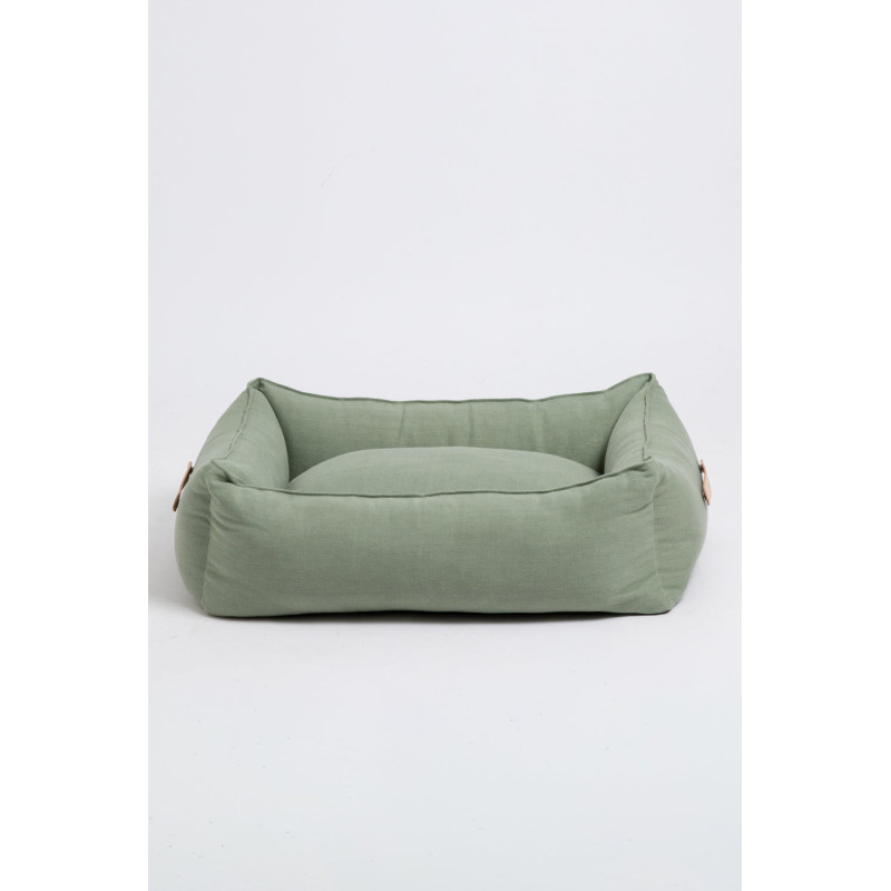 2.8 Edward Legowisko Pure Linen Dusty Green 2.8 Design for Dogs | ventisei&Co.