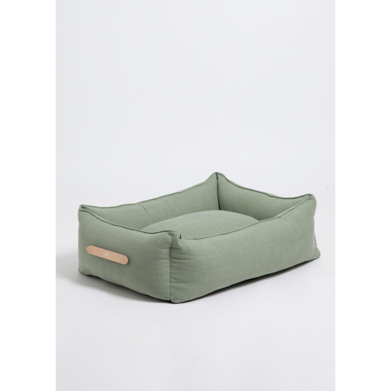 2.8 Edward Legowisko Pure Linen Dusty Green 2.8 Design for Dogs | ventisei&Co.