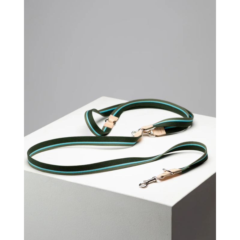 2.8 Franco Smycz Green Stripes 2.8 Design for Dogs | ventisei&Co.
