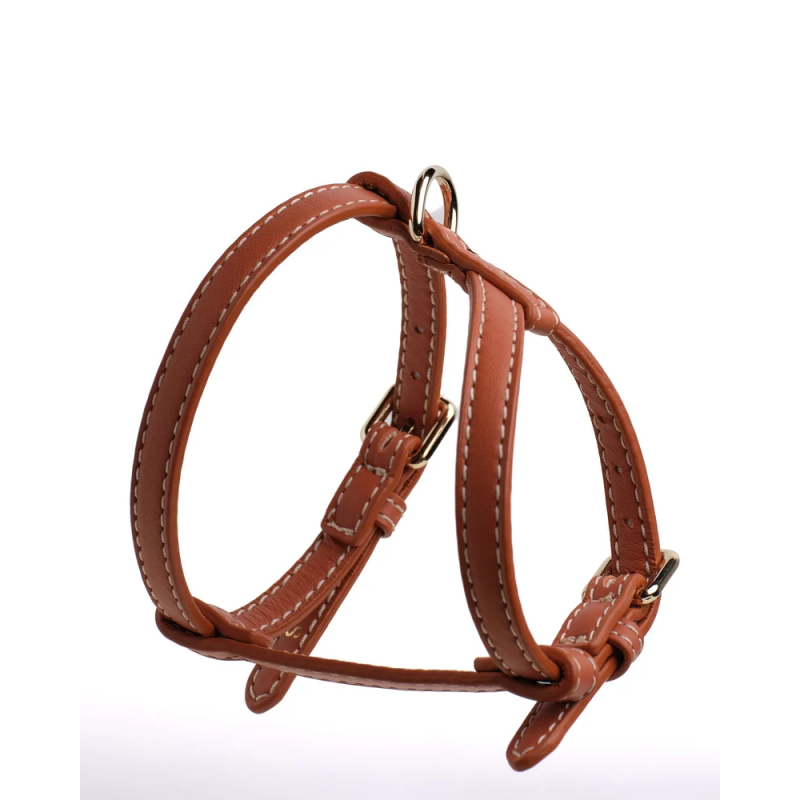 Szelki Gabriele Saddle Brown 2.8 Design for Dogs — skóra Nappa | ventisei&Co.