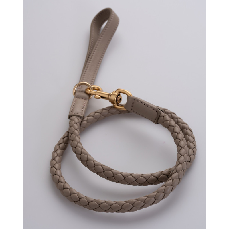 Smycz Ferdinando Lazy Taupe — detal plecionki