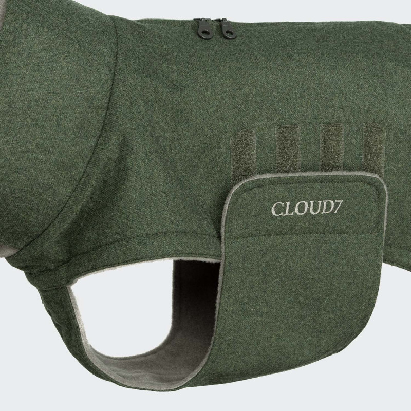 копія Płaszcz zimowy dla jamnika Brooklyn Flanell Fern Green