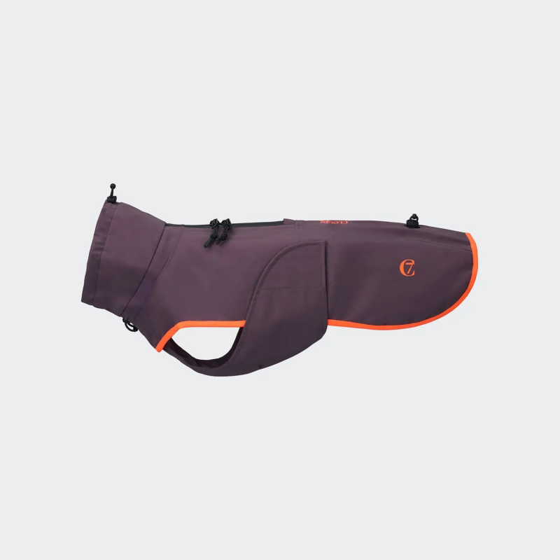 Płaszcz przeciwdeszczowy dla jamnika AKTIV Aubergine/Orange