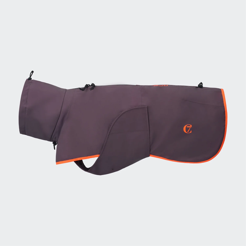 копія Płaszcz przeciwdeszczowy dla jamnika AKTIV Aubergine/Orange