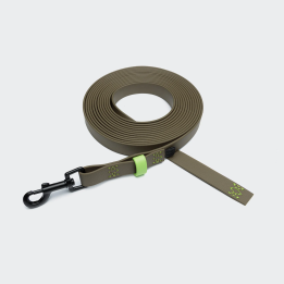копія Długa linka / smycz treningowa BioThane Ipanema Black-Olive