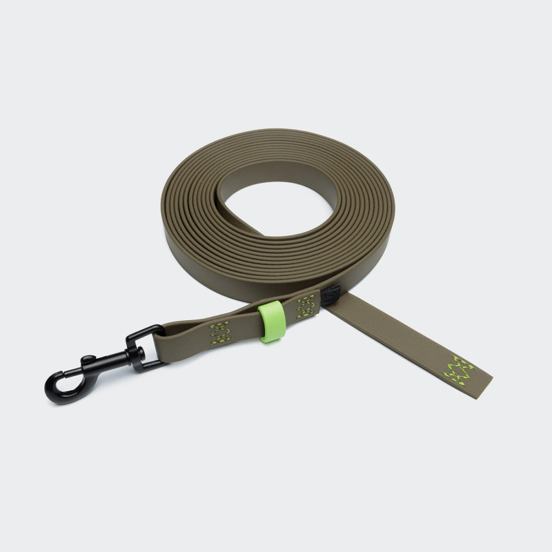 копія Długa linka / smycz treningowa BioThane Ipanema Black-Olive