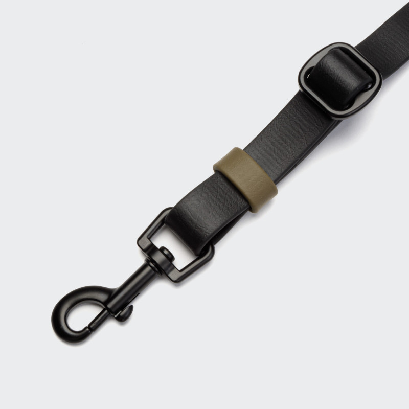 Smycz Cloud7 BioThane Black-Olive detal