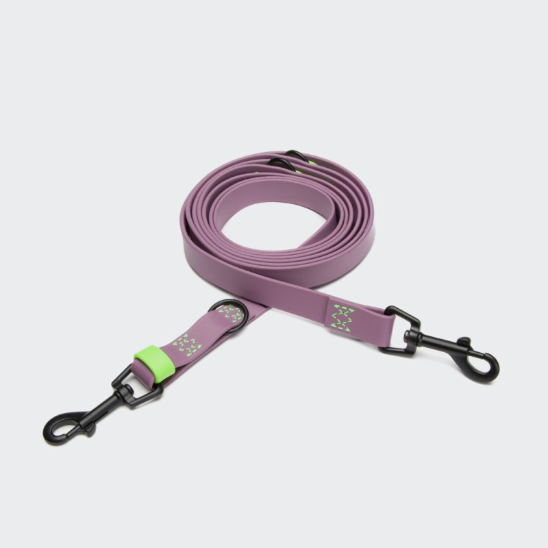 Smycz regulowana BioThane Lilac Cloud7