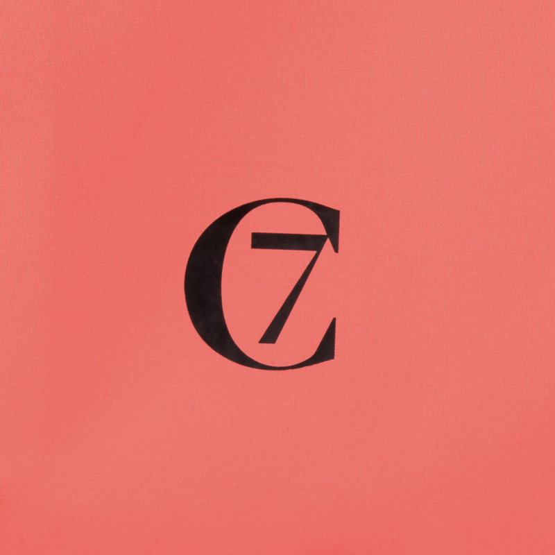 Płaszcz przeciwdeszczowy Cloud7 AKTIV Peach/Neon Pink — detal