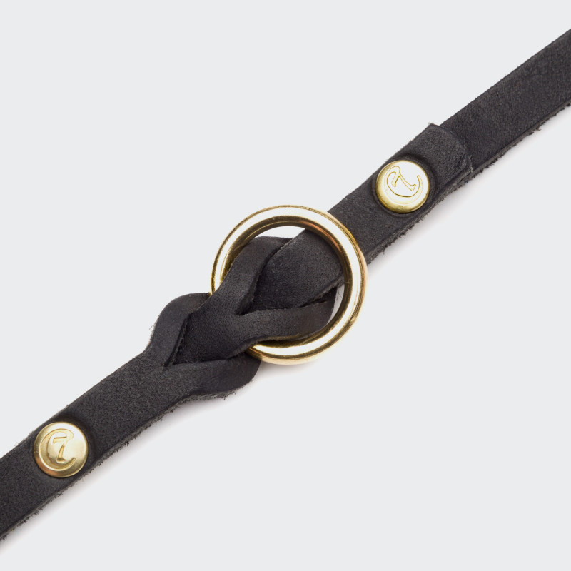 Smycz Cloud7 Riverside Park Black Gold — detal