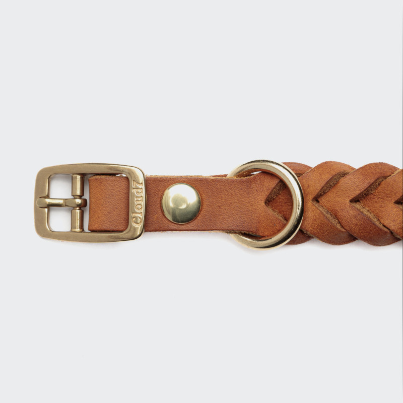 Obroża Cloud7 Central Park Camel Gold — detal