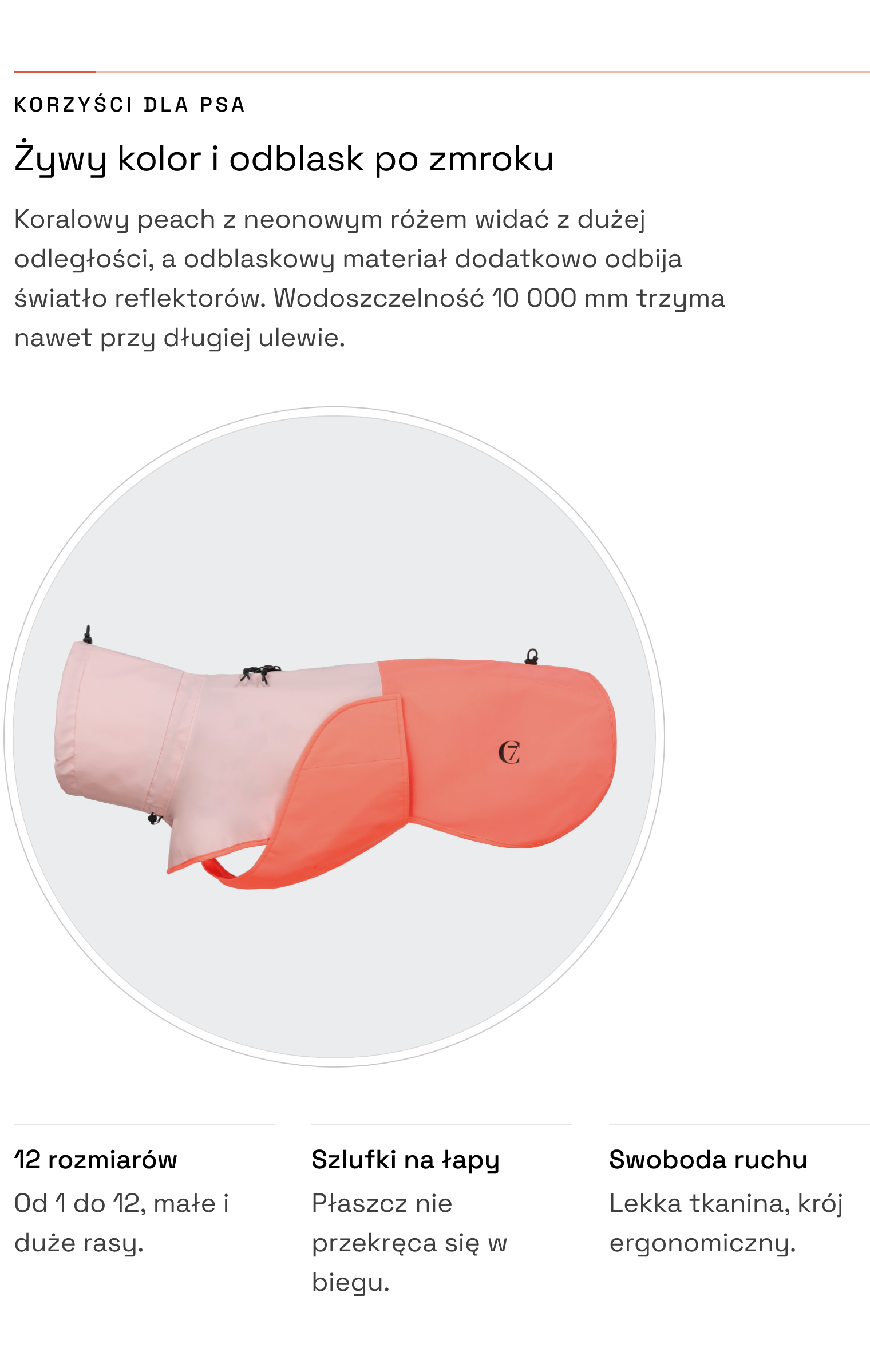 Płaszcz AKTIV Peach/Neon Pink — odblaskowy materiał, słup wody 10 000 mm