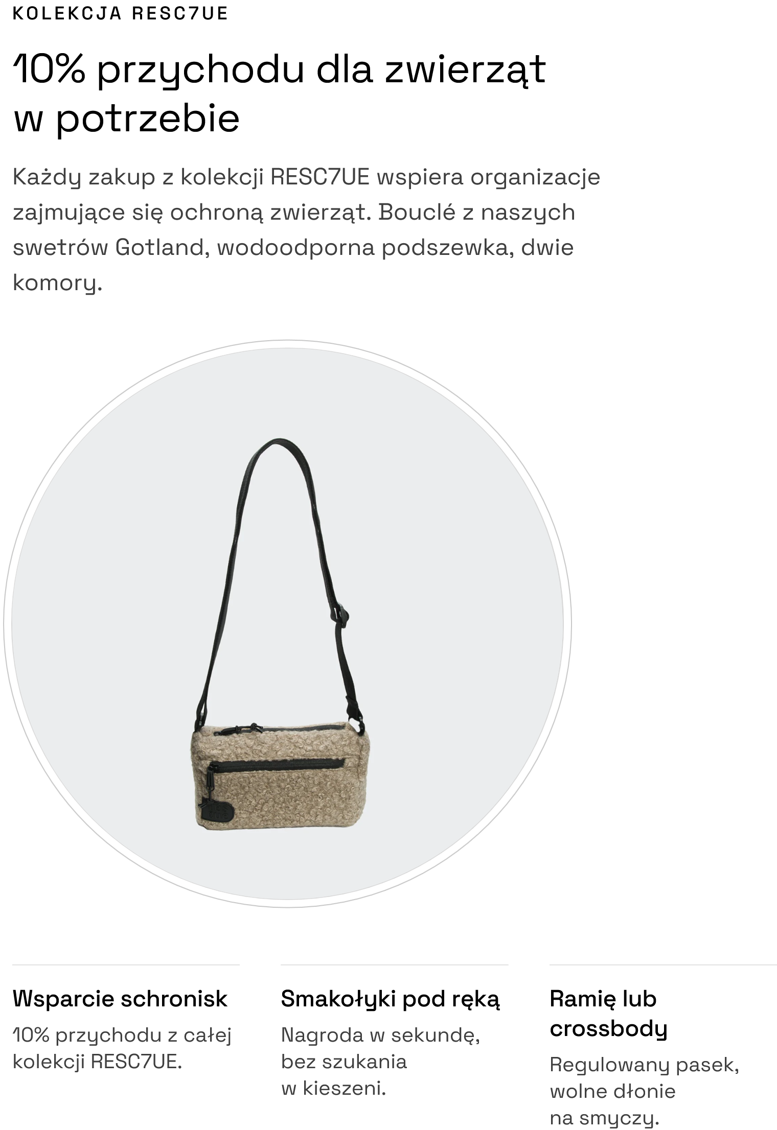 Torba na smakołyki RESC7UE Plush Sandy Brown: kolekcja RESC7UE